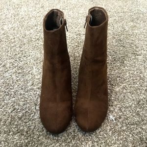 Womens Brown Heeled Boots, (Christian Siriano)